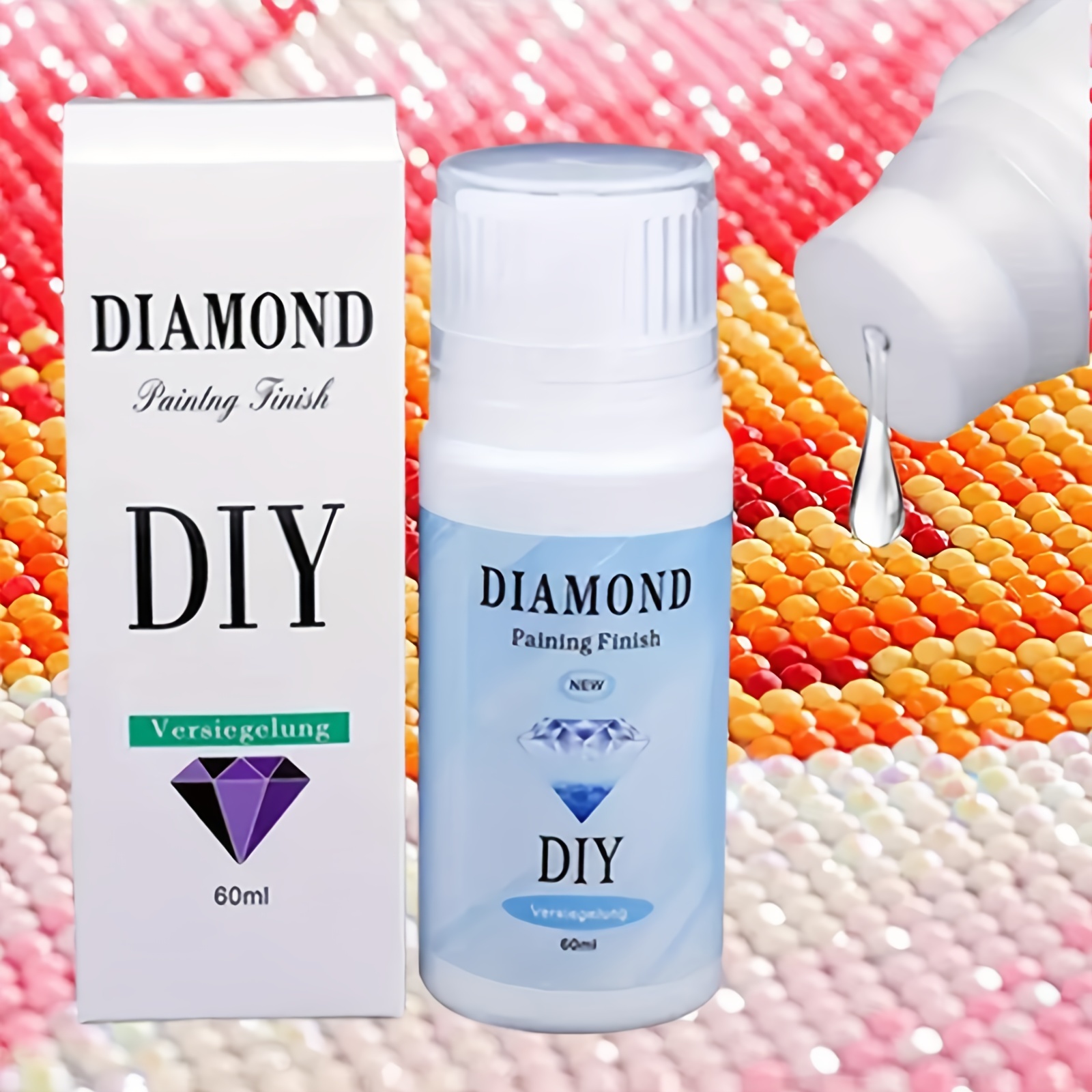 2.03oz Diamond Painting Sealer 5D Diamond Painting Art Glue Permanent Hold  & Shine Effect Sealer Diamond Painting Puzzle