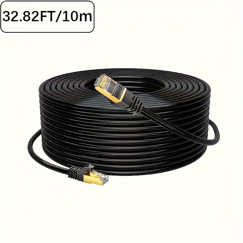Cat 8 Ethernet Cable, Outdoor&Indoor, 30FT Heavy Duty High Speed 26AWG Cat8  LAN Network Cable 40Gbps, 2000Mhz with Gold Plated RJ45 Connector,  Weatherproof S/FTP UV Resistant for Router/Gaming 
