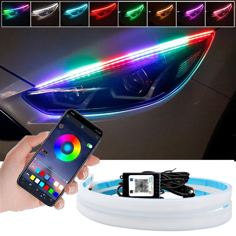 RGB-Laufbrettlichter, 2 Stück Auto-LED-Lichtstreifen In Traumfarben,  Außen-Seitentür-Skirts-Ambientebeleuchtung RGB, APP-Steuerung Für LKW  SUV-Autos - Temu Austria
