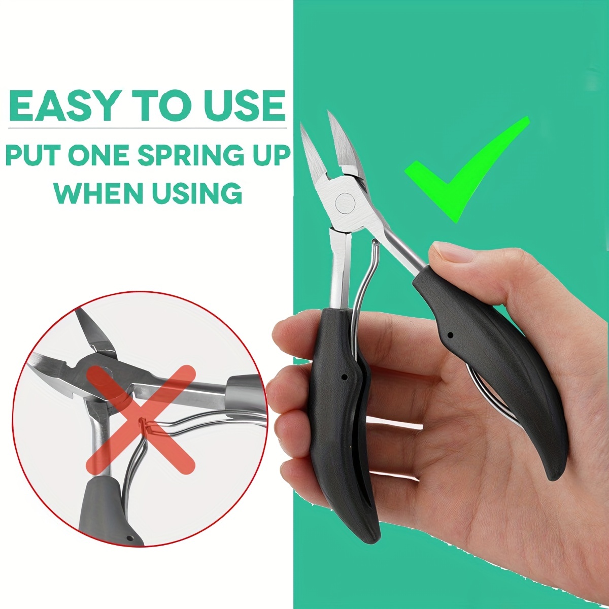 Thick & Ingrown Toenail Clippers for Seniors: Professional Podiatrist Toe  Nail Clippers for Adult Pedicure Toenail Cutter with Stainless Steel Sharp