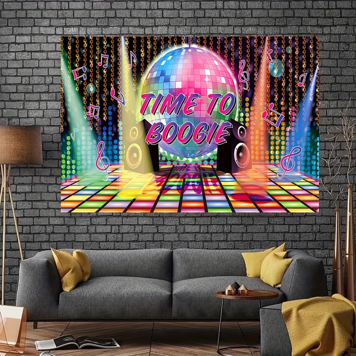 Disco 70s Theme Party Decorations Back to 60s 70s 80s 90s Let's Boogie  Disco Dancing Night Photography Photo Booth Background Disco Birthday Party