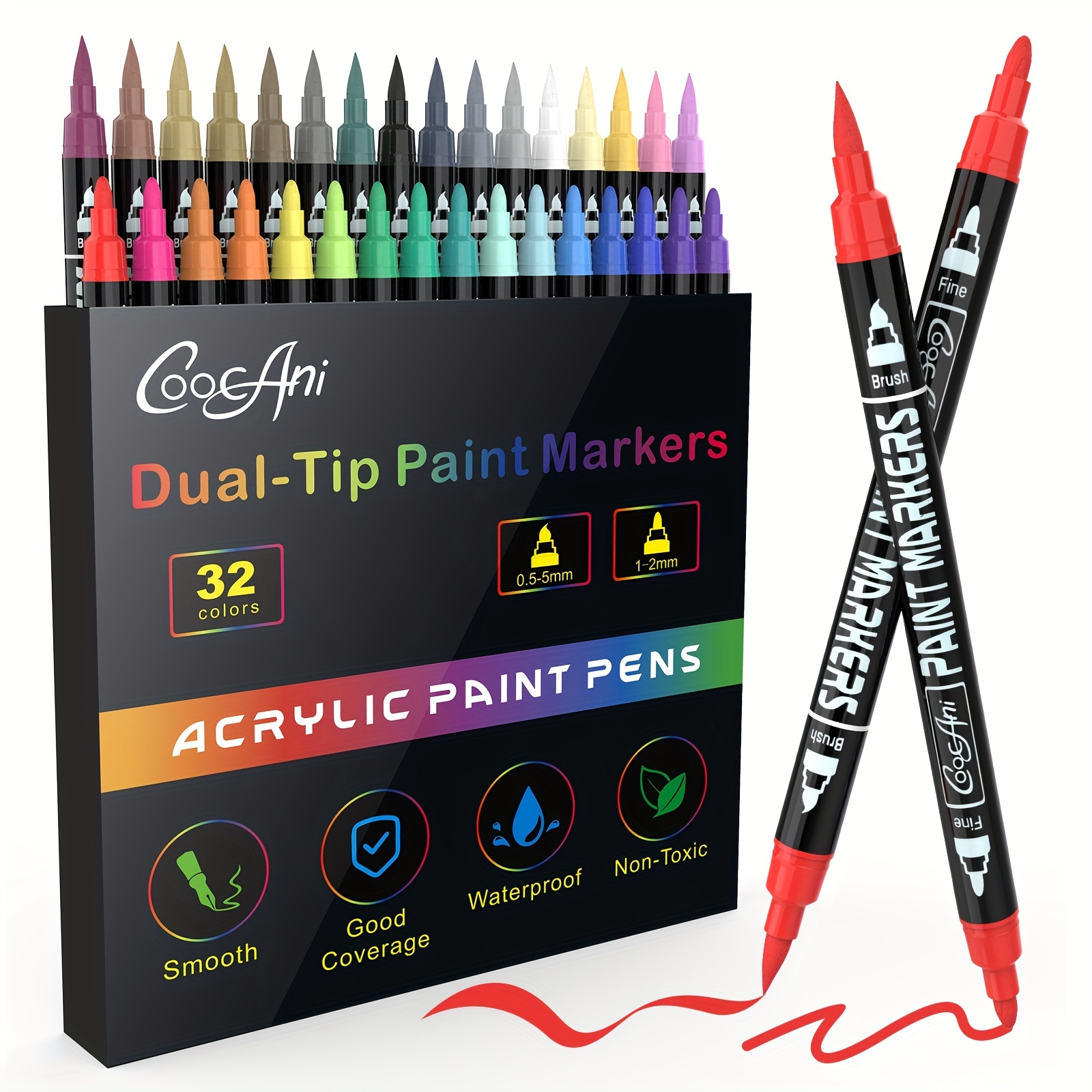 Art Markers Dual Brush Pens For Coloring 160 Artist Colored - Temu