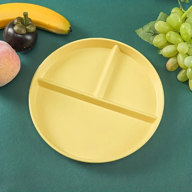 Portion Control Plate Wheat Straw Divided Plates Adults 3 - Temu