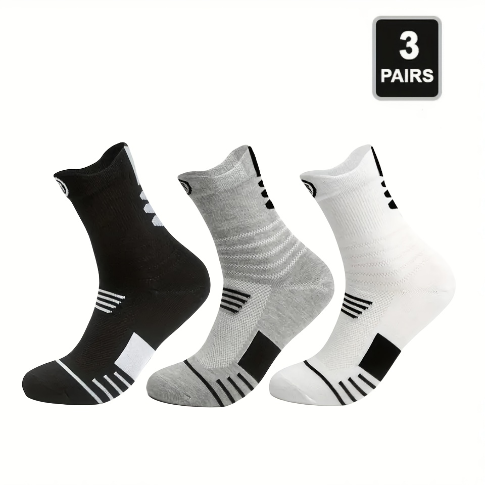 3 Pairs Men's Compression Stockings for Outdoor Activities