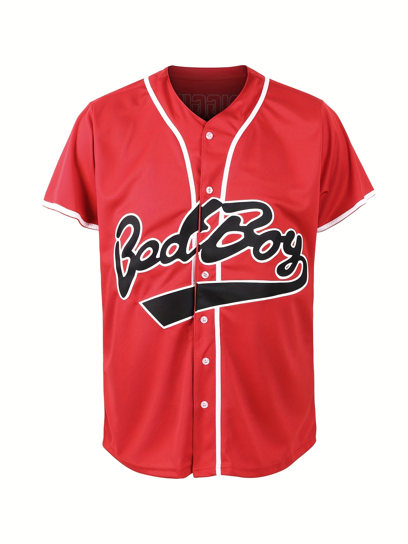 Mens Bad Boy 10 Biggie Red Baseball Jersey Button Shirt Embroidery Stitch  Badboy Jersey For 90s Retro Baseball Shirt Sports Uniform S Xxxl, High-quality & Affordable