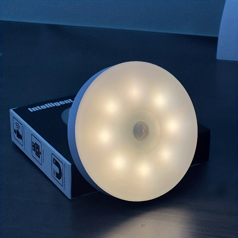 Motion Sensor Light Wireless 8led Round Night Light Bedroom - Temu