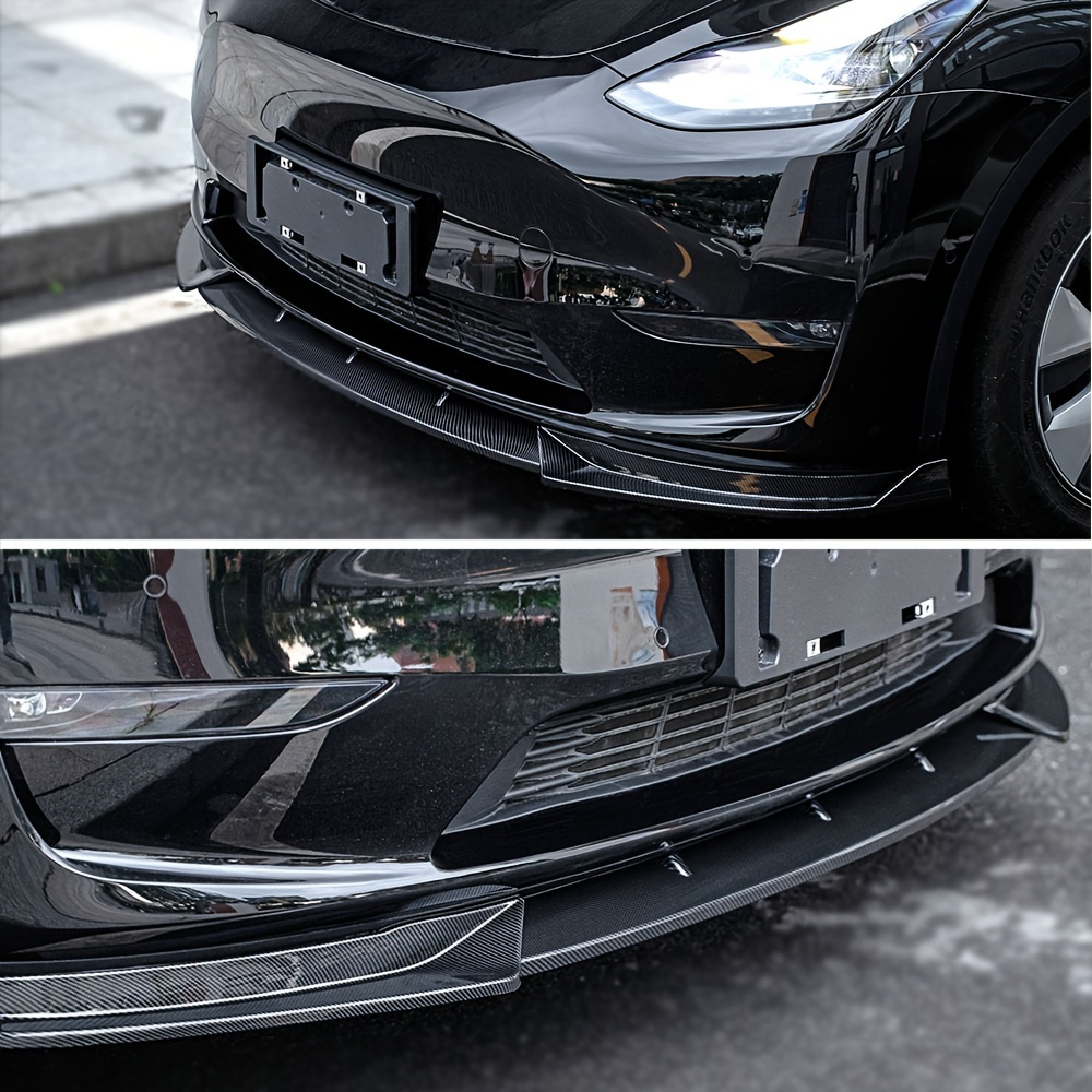 Tesla Model 3 Y 2017 2018 2019 2020 2021 Deflector Front Bumper Lip Chin  Guard Trim Styling Cover Modified Body Kit Diffuser - AIM9GT