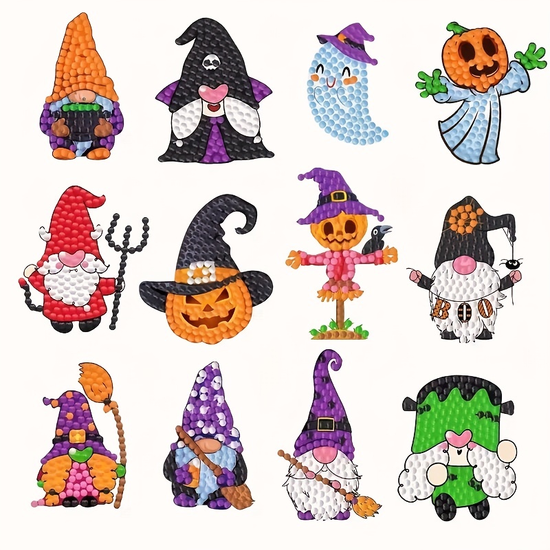 5D Diamond Painting Kits Halloween, Diamond Painting Stickers Kids Adults  Arts Crafts DIY Paint By Numbers