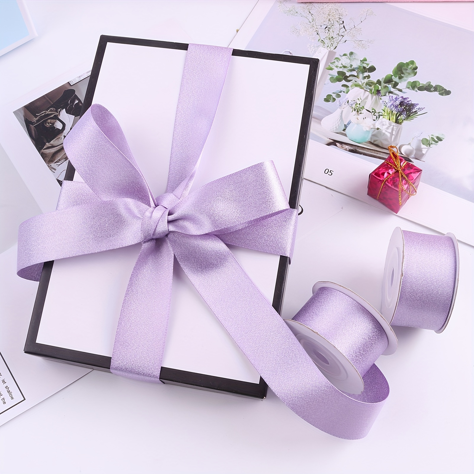 2.5cm Satin Ribbon Webbing Cloth Ribbon Tie Cake Shop Wedding Gift Gift  Wrapping Tape - Buy Flower Bouquet Ribbon,Flower Packing Ribbon,Diy Ribbon