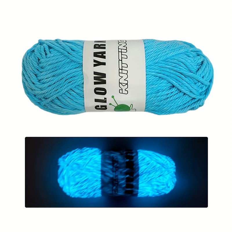 Wool Yarn With Blue Markers Crochet Knitted Yarn For - Temu