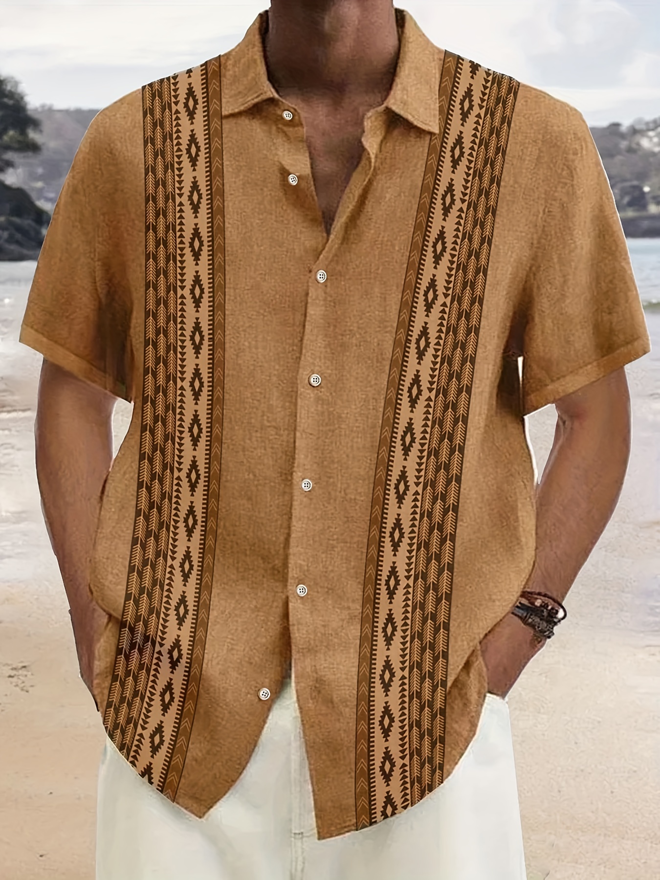 Camiseta interior de punto con solapa a rayas para hombre de primavera y  verano, camiseta interior transpirable para hombre, camisas grandes y altas