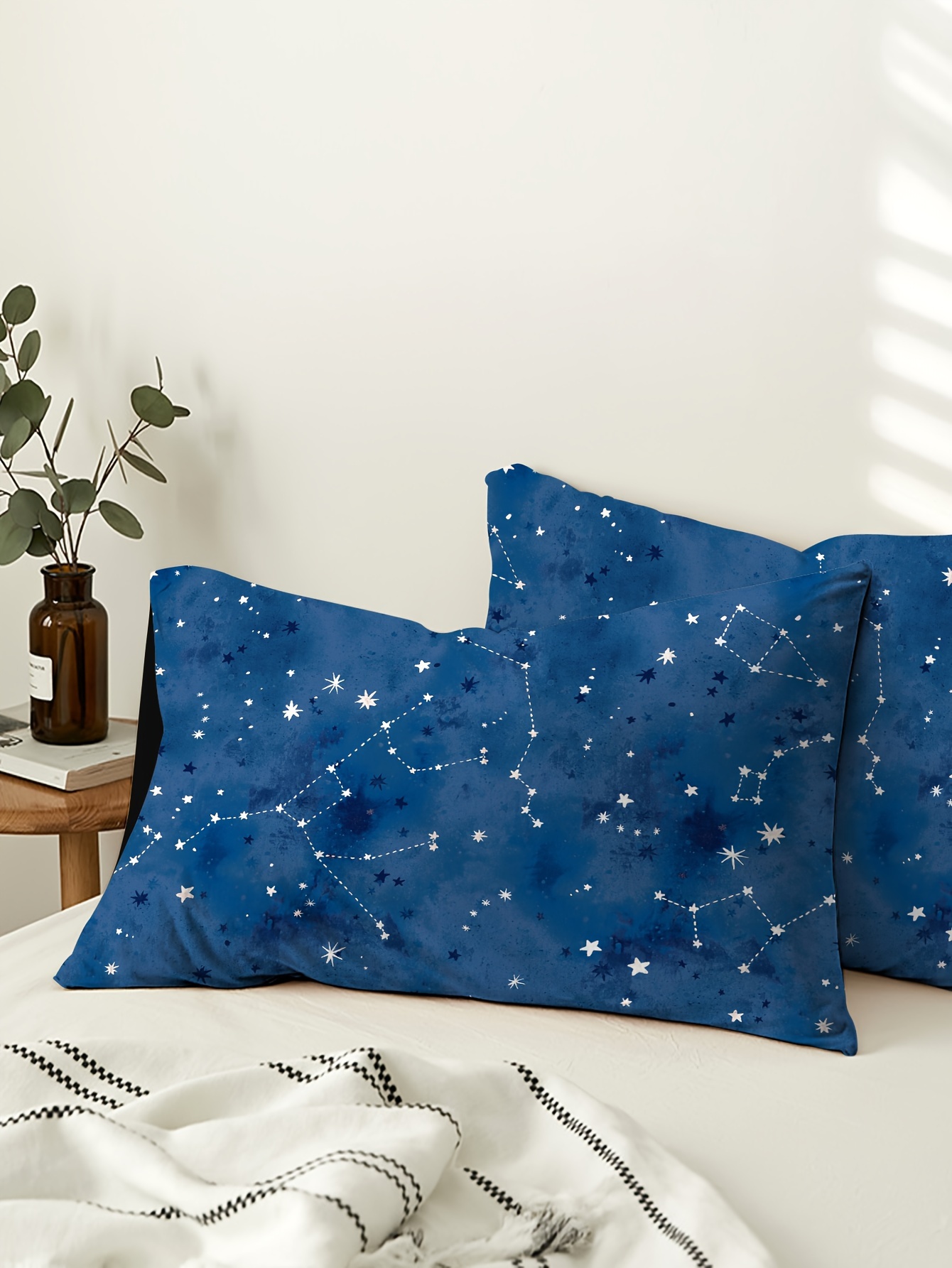 2pcs starry sky planet printed pillowcase without pillow core soft breathable pillow covers   pillow protector for bedroom sofa home decor details 11