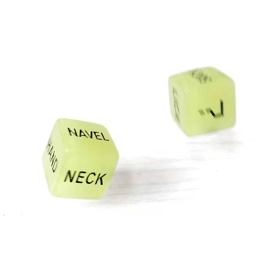 2pcs Acrylic Luminous Game Dice Party Supplies
