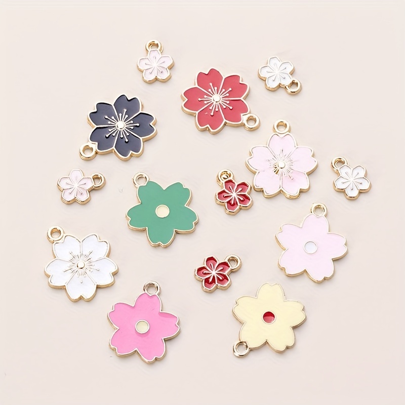 Flower Enamel Charms Cherry Knitting Stitch Markers - Temu