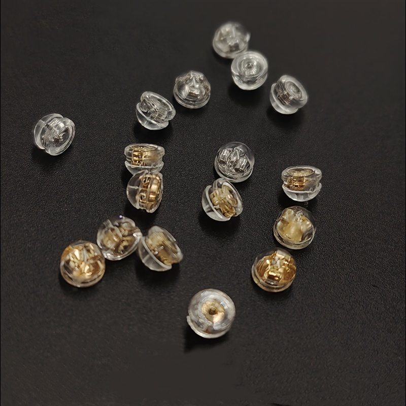 50pcs Locking Secure Earring Backs For Studs, Earring Backs Replacements For Heavy Duty Earrings, Earring Backs Rubber For Studs/ Ears,hypoallergenic Earring Backs