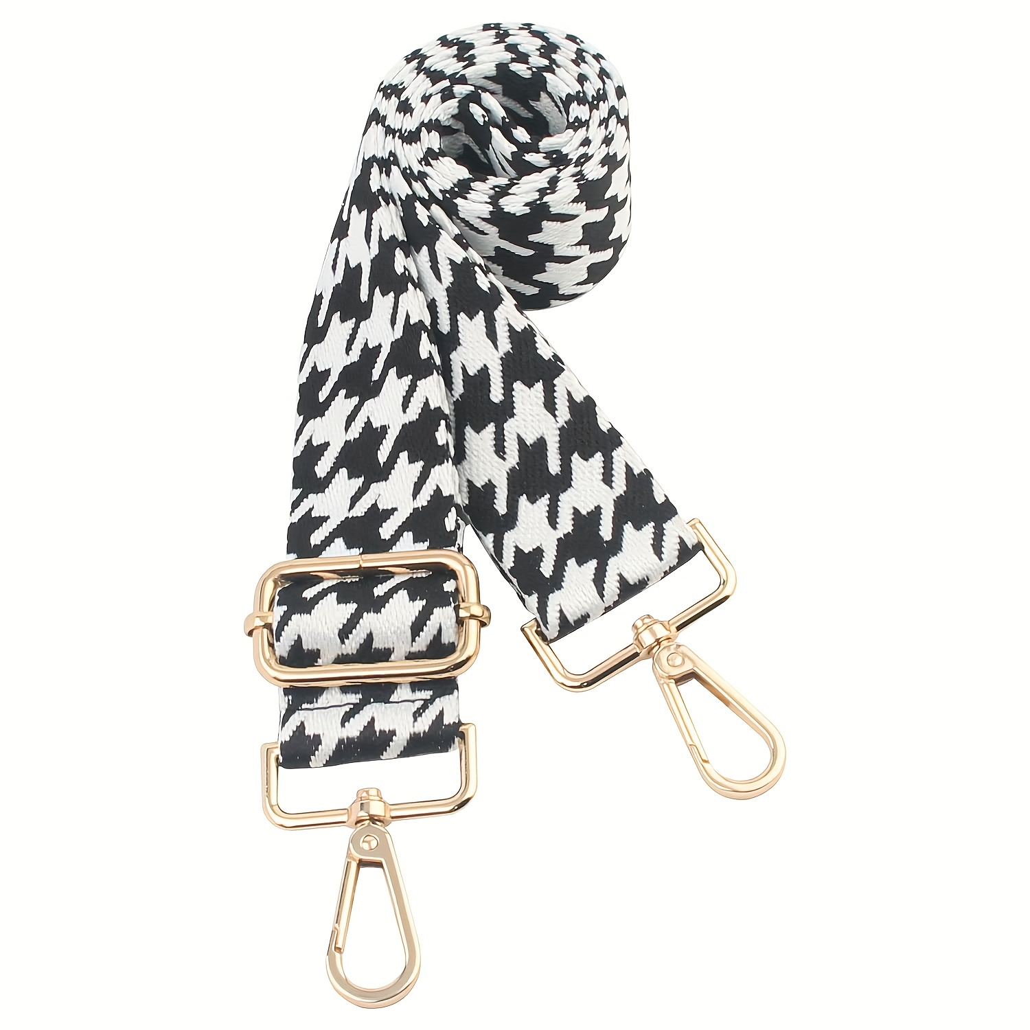 Houndstooth Wide Adjustable Bag Strap