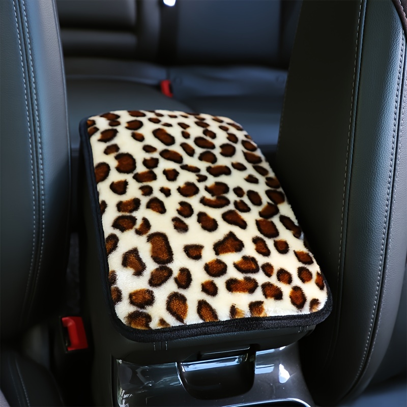 Winter Leopard Printed Plush Thickened Car Center Console - Temu United  Arab Emirates