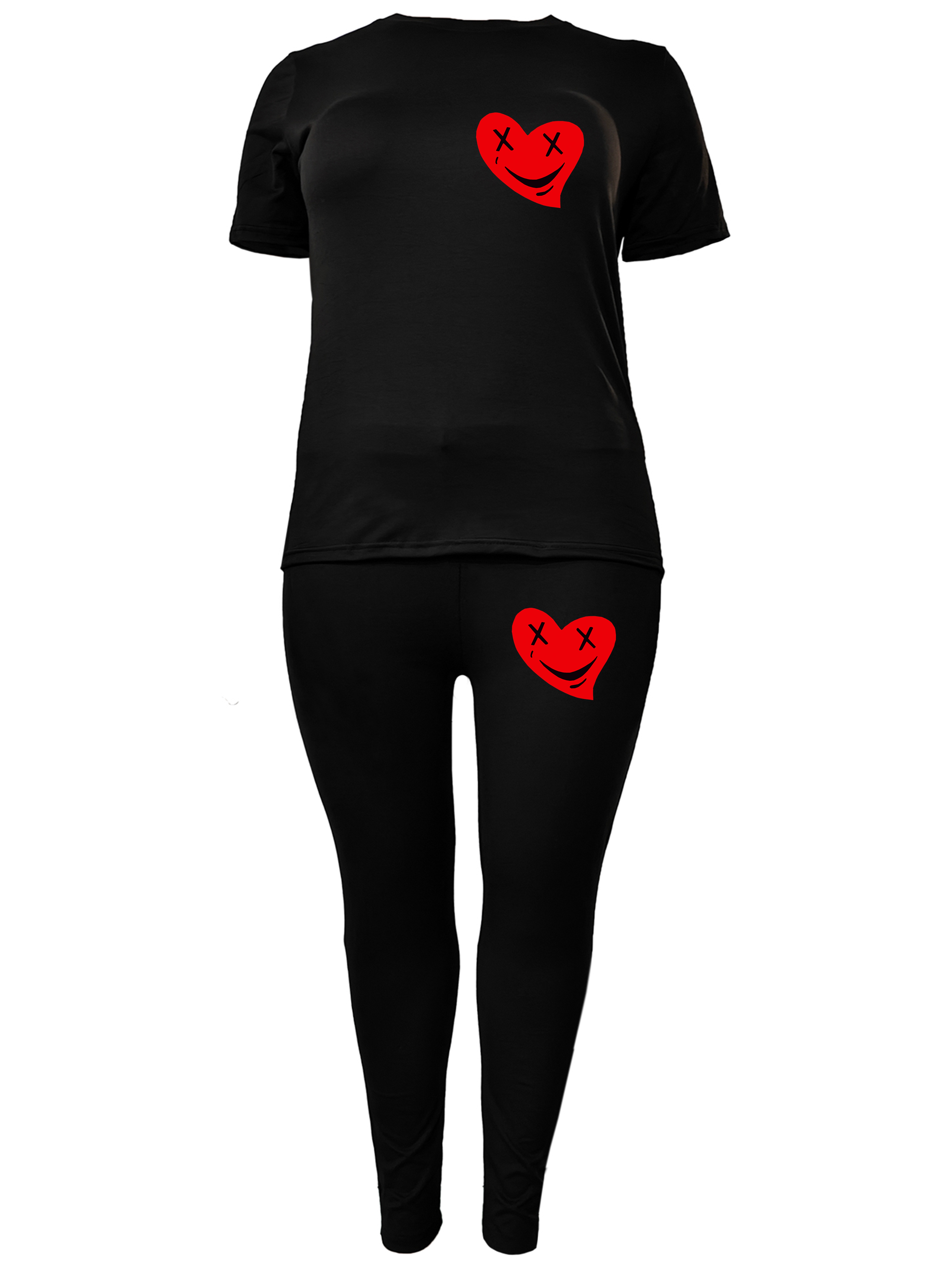 Buy Valentines Day Heart Full Length Leggings Heart Leggings