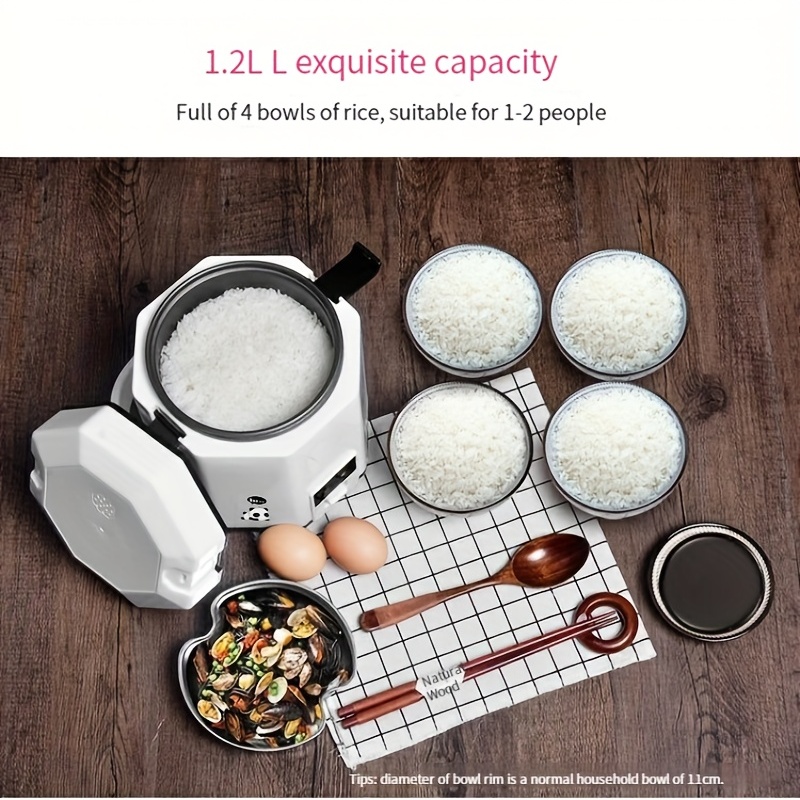 Rice Cooker Small, Mini Rice Cooker for 1-2 people, 1.2L Portable