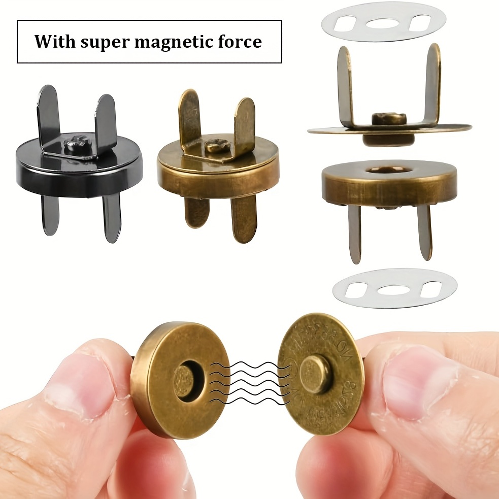 Magnetic Snap Closures: 9/16 (14 mm) SLIM in Gunmetal (2 Pack)