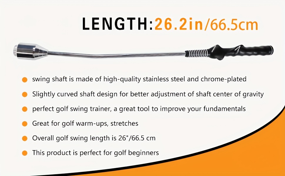   golf swing trainer aid golf grip trainer for warm up swing tempo training weighted golf club for indoor practice for right handed chipping hitting golf accessories details 2