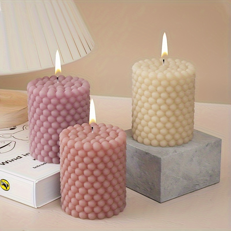 Moldes para velas cilíndricas compatibles con la fabricación de velas,  moldes de silicona para velas de pilar