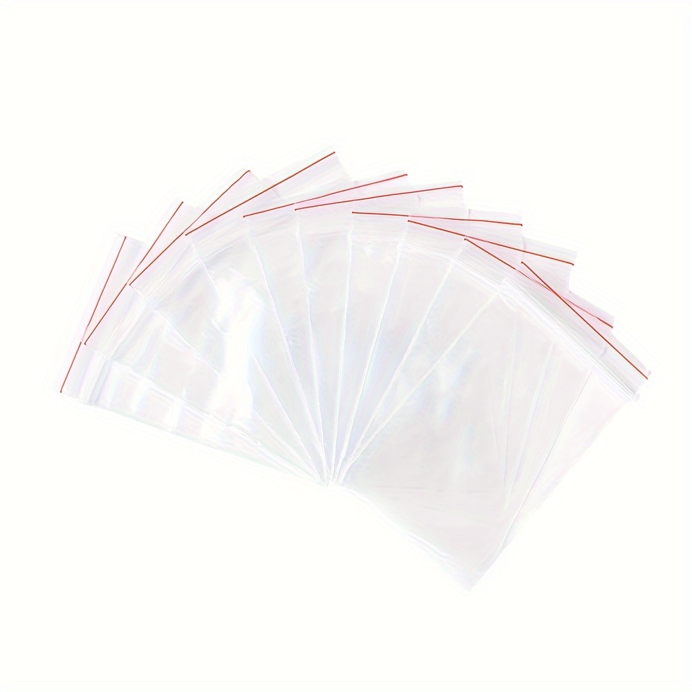 

500pcs/set 6x4cm Plastic Zip Lock Resealable Packaging Bags, Top Self Seal Rectangle Clear Practical Convenient Small Business & Home Use Supplies