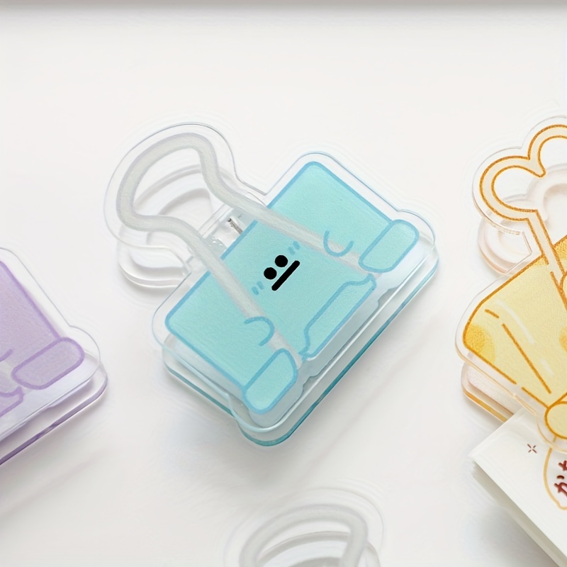 3pcs Small Cheese Sticky Note Clips - Student File Clips