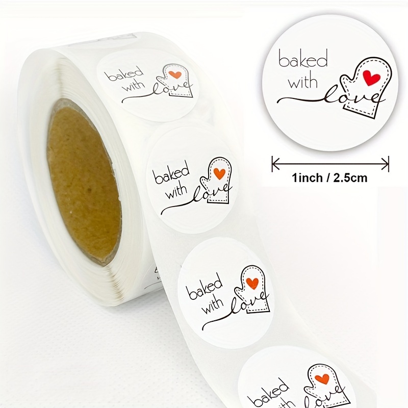 500 Thank You Stickers Baking Bread Cake Round Decorative Envelope Gift Label