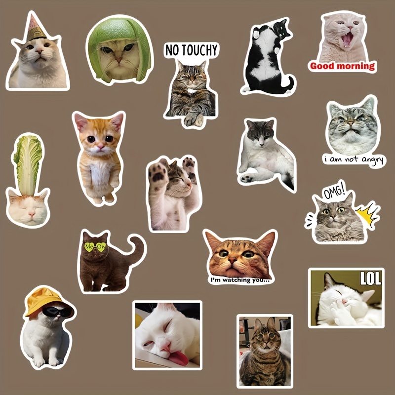 Cartoon Cute Pixel Pet Cat Stickers Storage Box Notebook Computer Mobile  Phone Creative Waterproof Stickers - Temu Austria