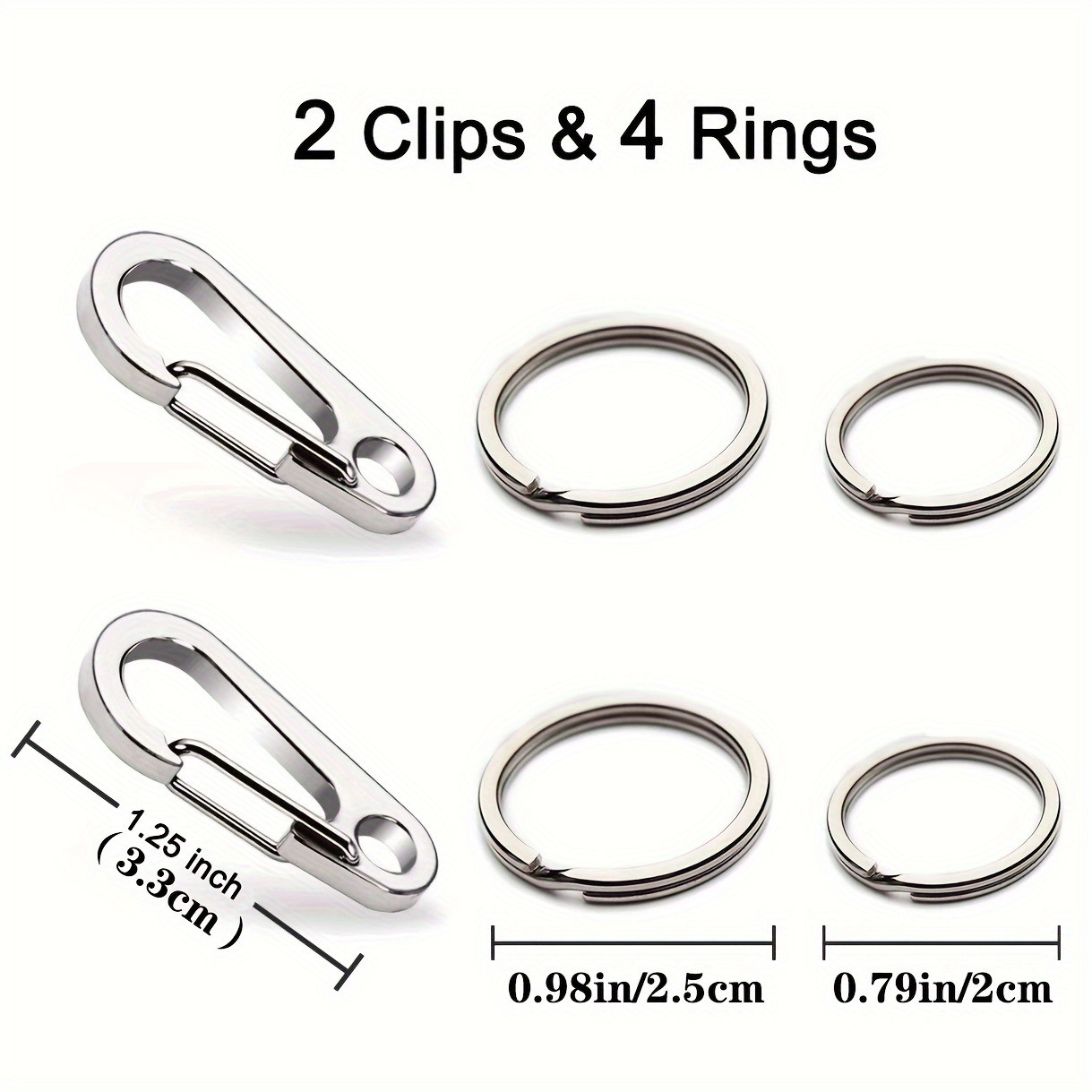 2 Pack Dog Tag Clips, Stainless Steel Heavy Duty Quick Clips Pet Id Tag  Holder For Dog/cat Collar And Harness