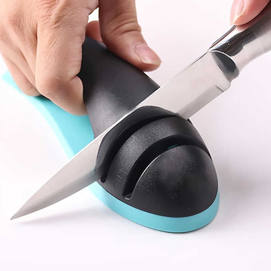 Cuchillo de succión Afilador Herramienta de afilado fácil y seguro de afilar  cuchillos de chef de cocina cuchillos de damasco afilador (rojo) oso de  fresa Electrónica