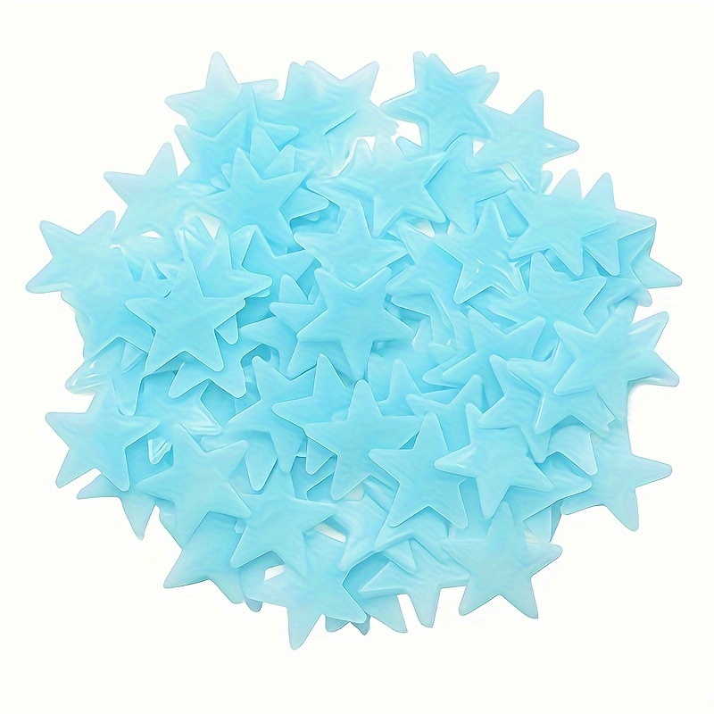 100pcs Glow In The Dark Stars, Fluorescent Wall & Ceiling Star Stickers,  Make Bedrooms Twinkle Like The Night Sky, Bedroom Decorations, Home Decor