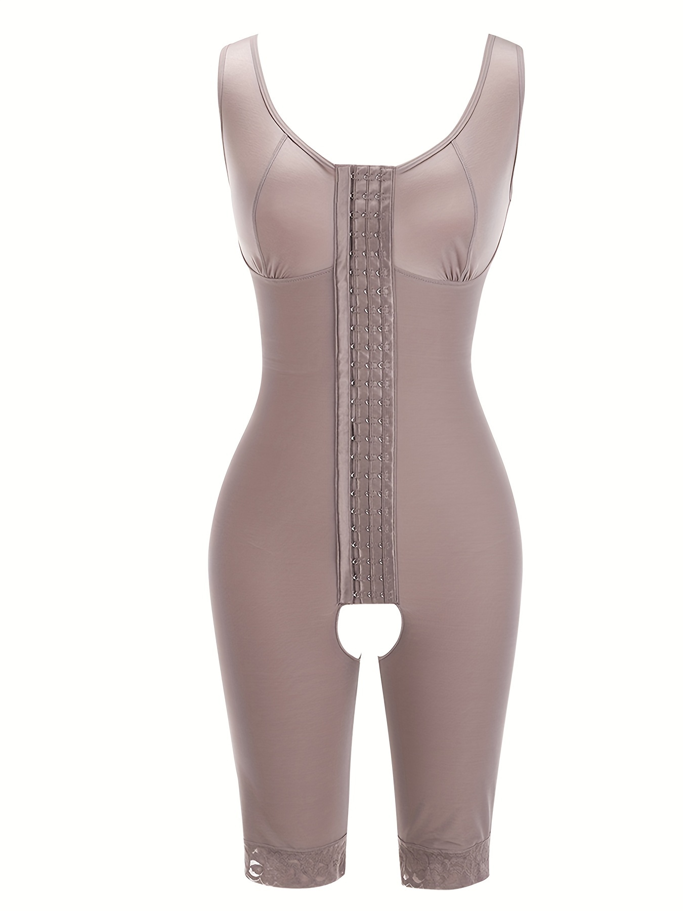 Women's Sexy Shapewear Bodysuit, Plus Size Hook & Eye Tummy Control  Crotchless Adjustable Body Shaper