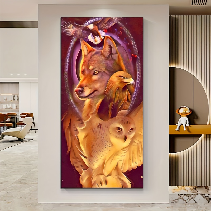 Animal Series Eagle Pattern Rhinestone Diamond Painting - Temu