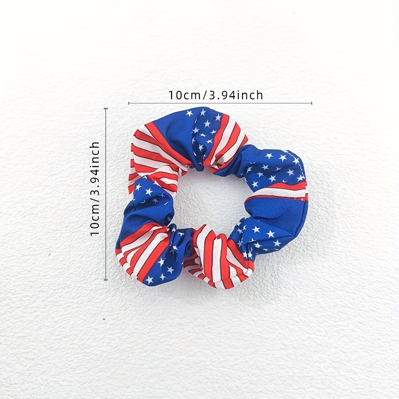 American Flag Pattern Scrunchies Hair Tie Independence Day - Temu