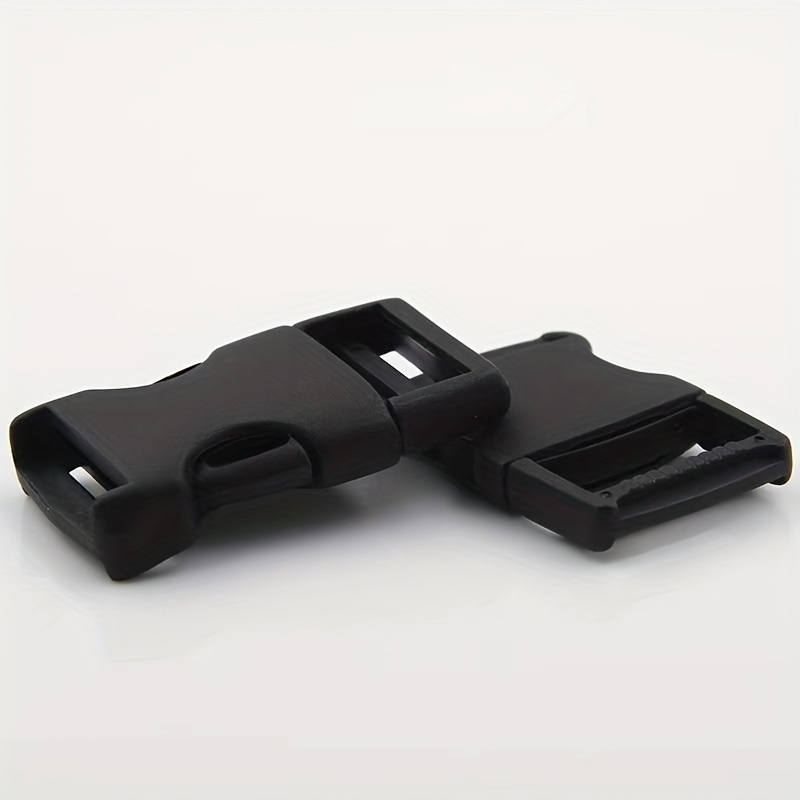 25mm(0.98) Metal Slide Strap Adjustable Buckle Fastener Black 4pcs 