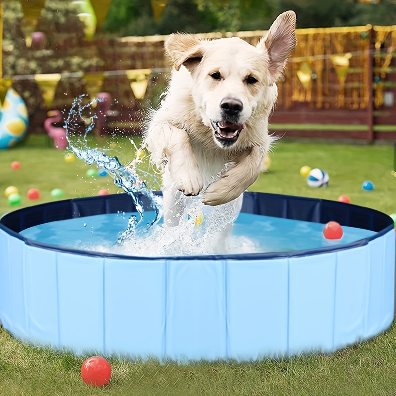 Bañera plegable para mascotas con tapón de drenaje de agua, bañera plegable  para cachorros, perros pequeños, gatos, diseño portátil y que ahorra