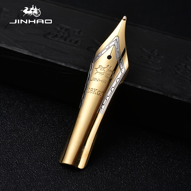 JINHAO X850 fountain pen BLACK metal EF golden ink pens NEW