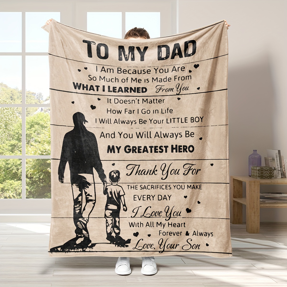 Dear Mom Blanket From Son - Personalized Giant Love Letter Blanket