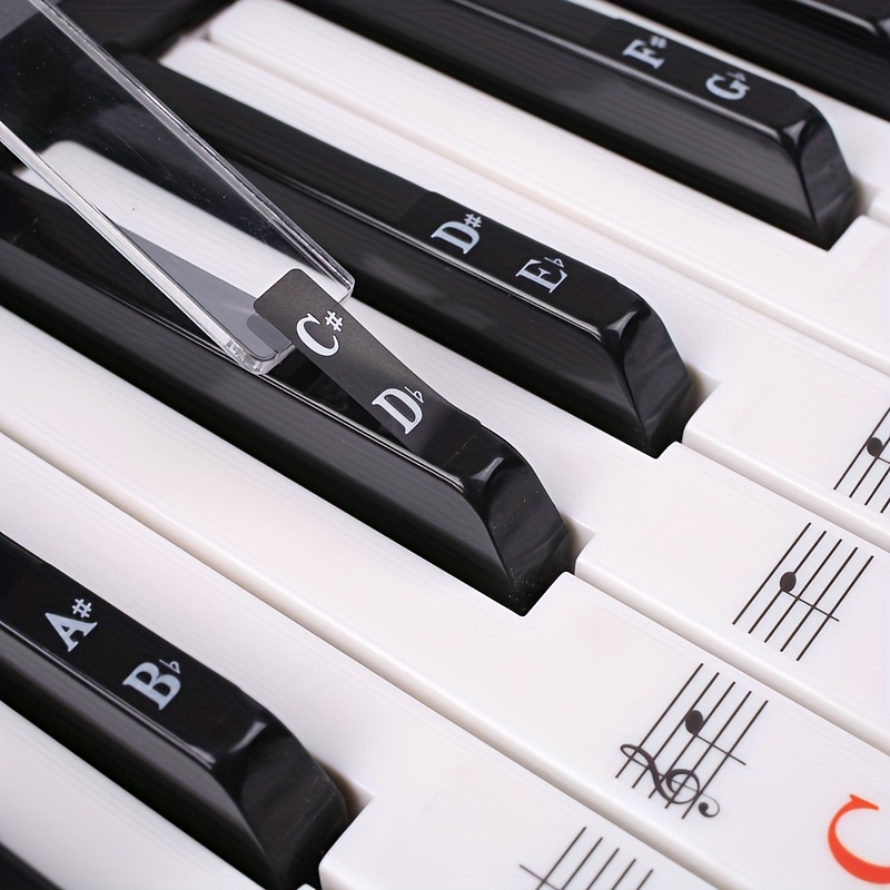 Piano Keyboard Stickers Colorful Piano Stickers With Letters - Temu