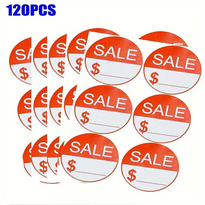 500 Labels Price Stickers Round Red Stickers With Writable - Temu