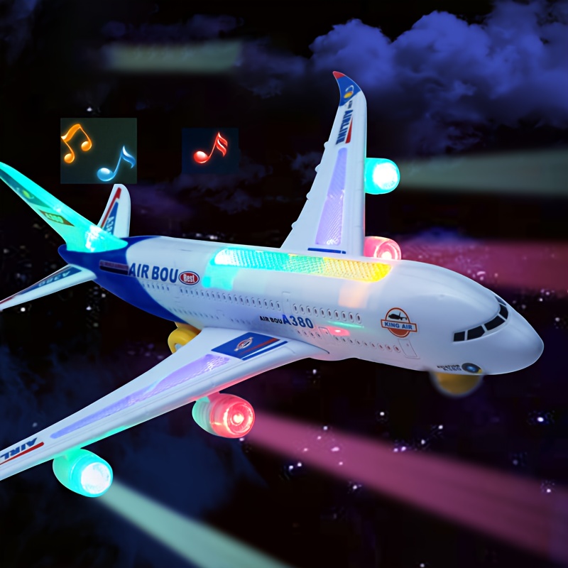 

1pc Avion Luminescent Électrique Jouet Musical Avion A3 Modèle Passager Jouet Avion Anniversaire Jouets Airbus Modèle Aviation avec Effet Sonore Luminescence (sans piles) Halloween, Cadeau de Noël