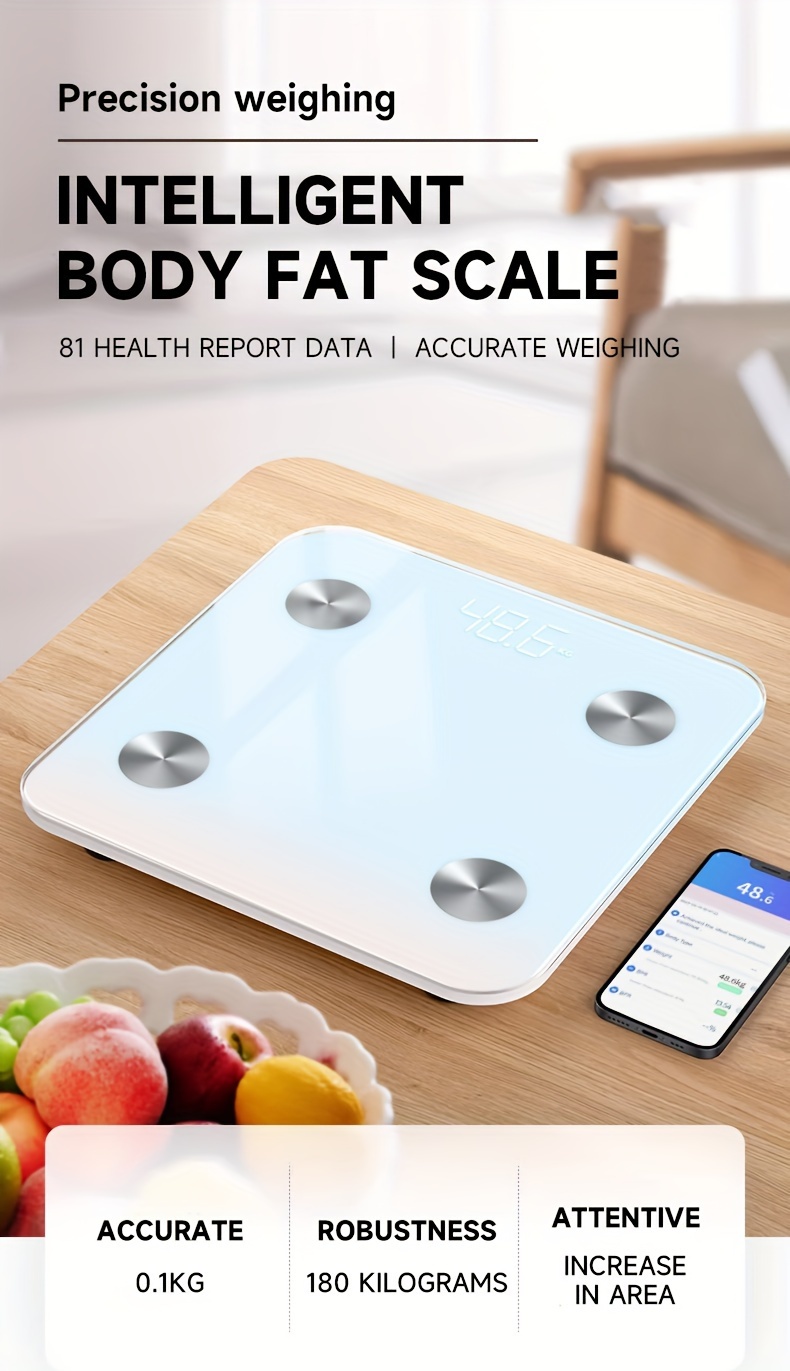 Accuway Smart Body Fat Scale Weight Scale High Precision Bluetooth  Electronic Weight Scale HD Display 400 Lbs Multiple Health Data Analysis  BMI Fat Mu