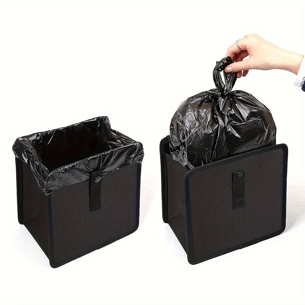 Collapsible Black Car Trash Pack Trash Bag Rubbish Waste Bin - Temu