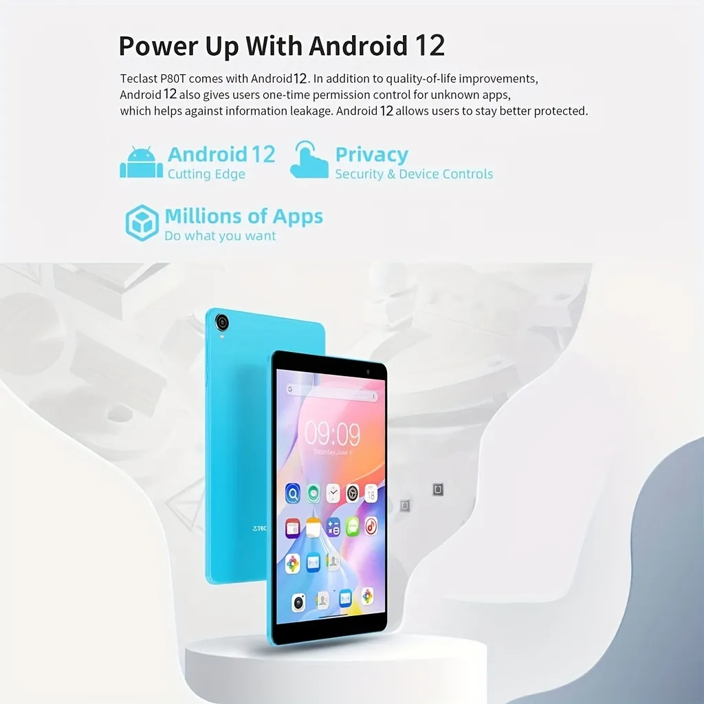 Teclast P80t Tablet Pc: Ips Hd Display, 6 Quad Core Android 12, 3+32gb  Storage  Micro Sd Expansion! - Temu