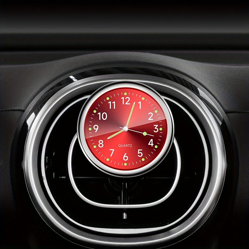 1 Pc Glow Décoratif Horloge De Voiture Horloge Mini Quartz - Temu