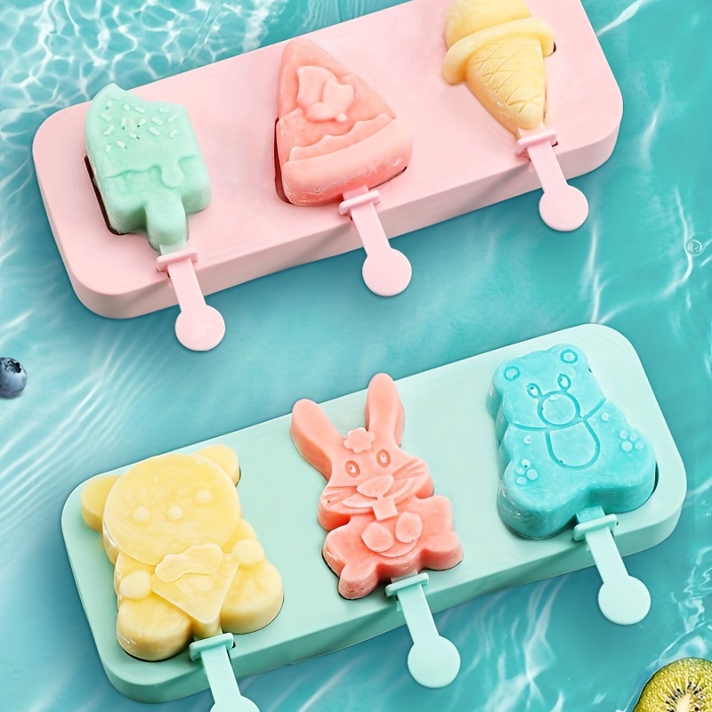 Kitchen Creative Silicone Popsicle Mold Cute Cartoon Animal Shape