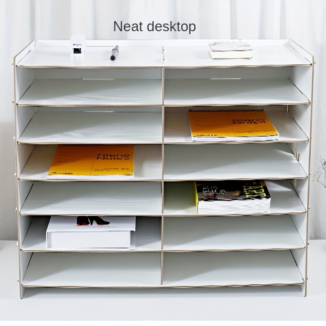 Simple Desktop Multi-layer File Storage Rack - Temu