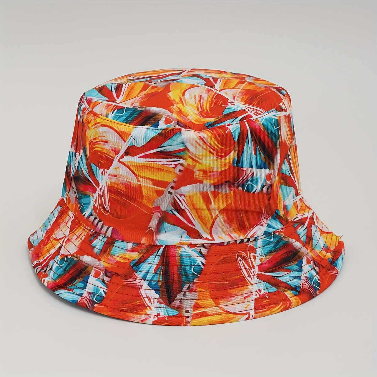 Graffiti Bucket Hat Hip Hop Printed Reversible Basin Hat Causal Sunscreen
